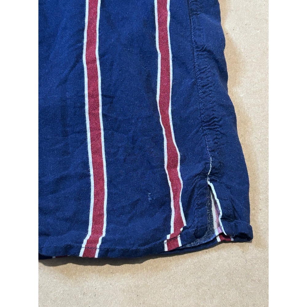 Hollister Blue & Red Striped Button Up Shirt Mens Medium - Picture 5 of 8